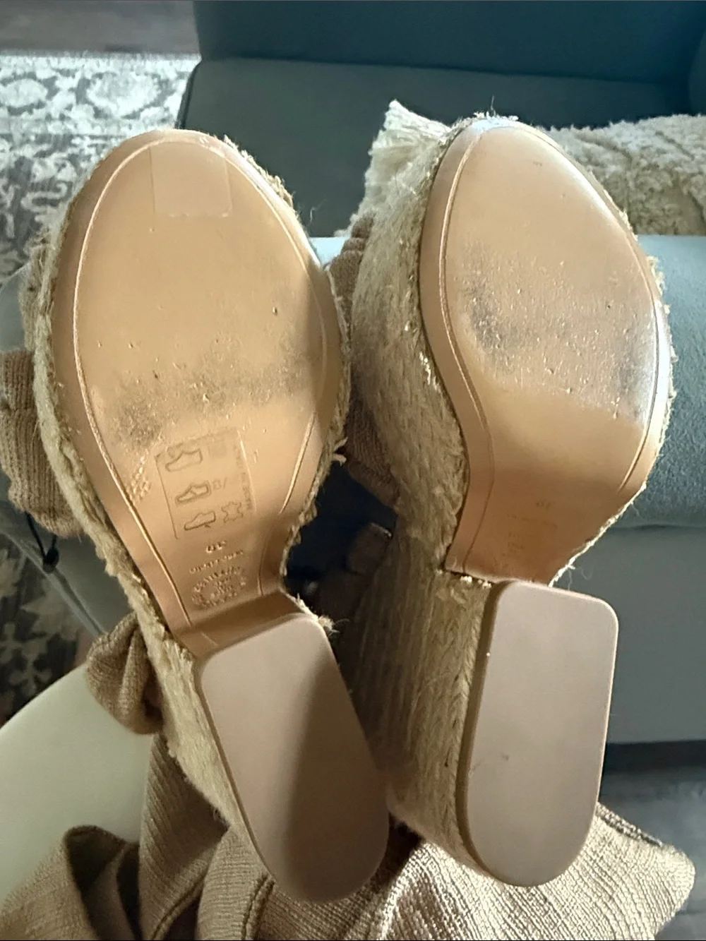 Alexandre Vauthier Taupe Knot Wrap-Heel Sandals